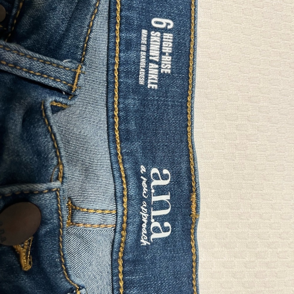 a.n.a Blue High-Rise Skinny Ankle Jeans